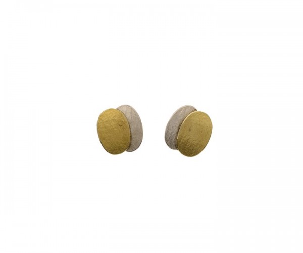 Ohrstecker Silber 925 Bicolor