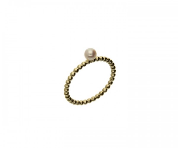 Damenring Gelbgold 585 Akoya-Zuchtperle