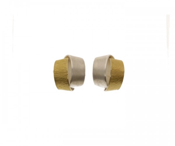 Ohrstecker Silber 925 Bicolor