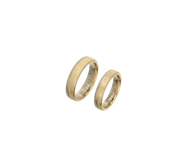 Trauringe Weißgold Rosegold 585 Brillanten 0,06ct