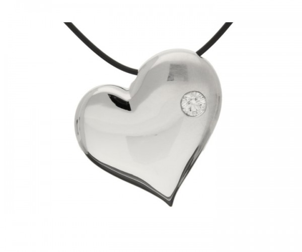 Anhänger Weißgold 750 14% Pd Brillant 1,00Ct