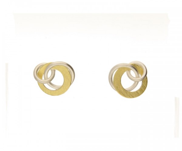 Ohrstecker Silber 925 Bicolor 925