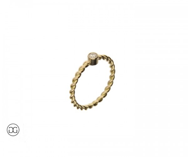 Damenring Rosegold 585 Brillant 0,10ct